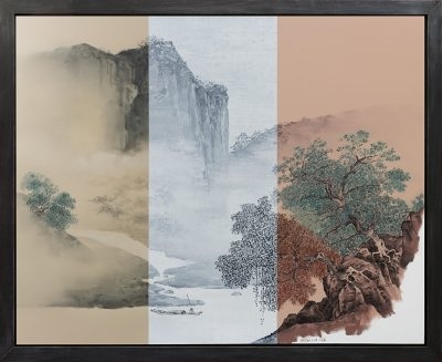 Abdoulaye Konaté, Composition en jaune et marron, 2016